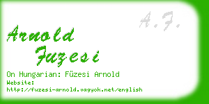 arnold fuzesi business card