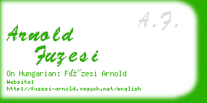 arnold fuzesi business card